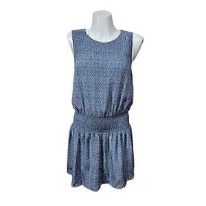 Joie Silk Dress L Sleeveless Blue